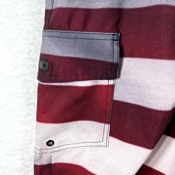 Hawk NWT Mens 36 American Flag Hybrid Skate To Swim Shorts Skater Swimwear Beach - Picture 5 of 7